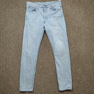 LEVI's 510 Skinny Jeans Men's 32x30 Blue Cotton Blend Stretch Denim Distressed